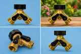 Gilmour High Flow Hose Splitter (BRASS)