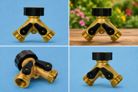 Gilmour High Flow Hose Splitter (BRASS)