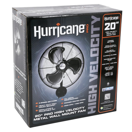 Hurricane Pro High Velocity Metal Wall Mount Fan 20 in (4500CFM)