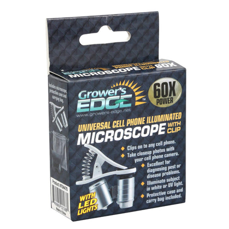 Grower's Edge Universal Cell Phone Illuminated Microscope (60x)