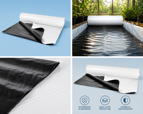 Black/White Plastic Poly 10' x 100'