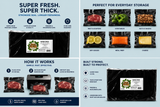 Super Fresh 11.5” x 22” Black/Clear 50 PACK