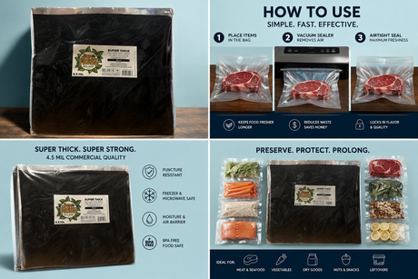Super Fresh 15” x 18” Black/Clear 50 PACK