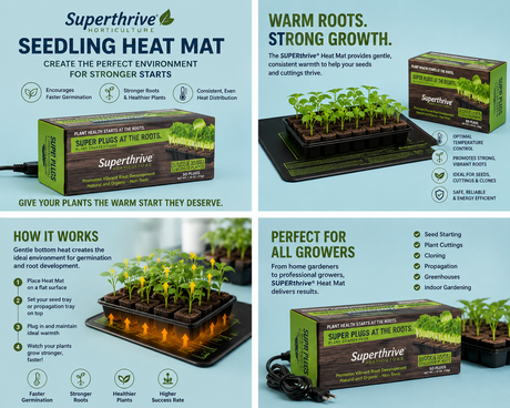 Super Sprouter 2 Tray Seedling Heat Mat Daisy-Chainable 12 in x 48 in