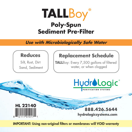 Hydrologic Tall Boy Replacement Sediment Filter