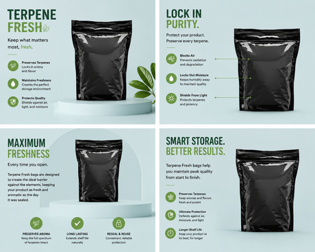 Terpene Fresh Bags 1LB BLACK w/window (25ct)