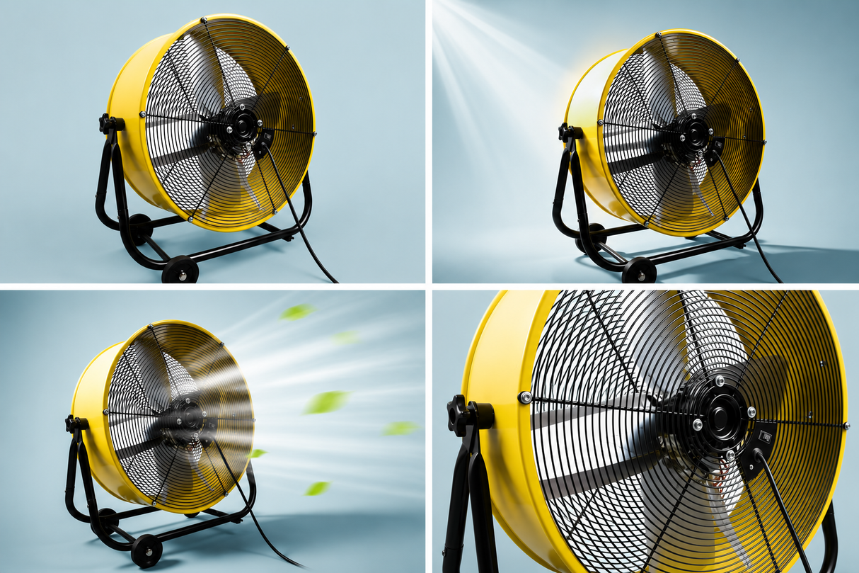 Maxxair 24" Yellow Tilt Fan (Drum Fan)