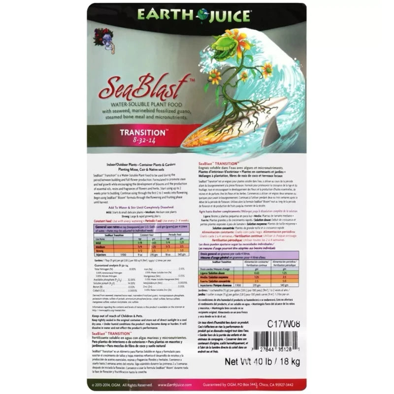 Earth Juice Seablast Transition 20 lbs (8-39-14)